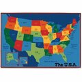 Carpets For Kids USA Map Rug, 8ft x12ft , Rectangle, Primary AST CPT9695